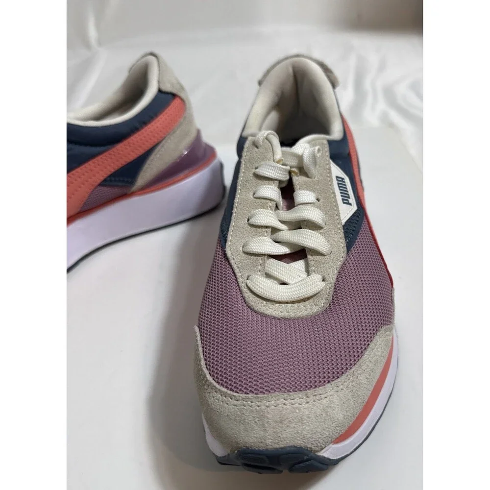 Puma Cruise Rider Sneakers Womens 8M Low Top Shoes Purple Orange Blue
